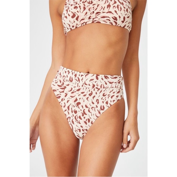 Cotton On Cream Cheetah Print Bikini - Picture 3 of 7